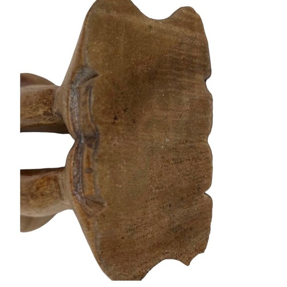 Hand Carved Wooden Love & Unity Sculpture Loving Couple Embracing Dancing - Picture 4 of 6